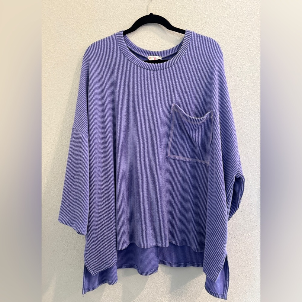 Purple Fantastic Fawn ribbed shirt 
Size large